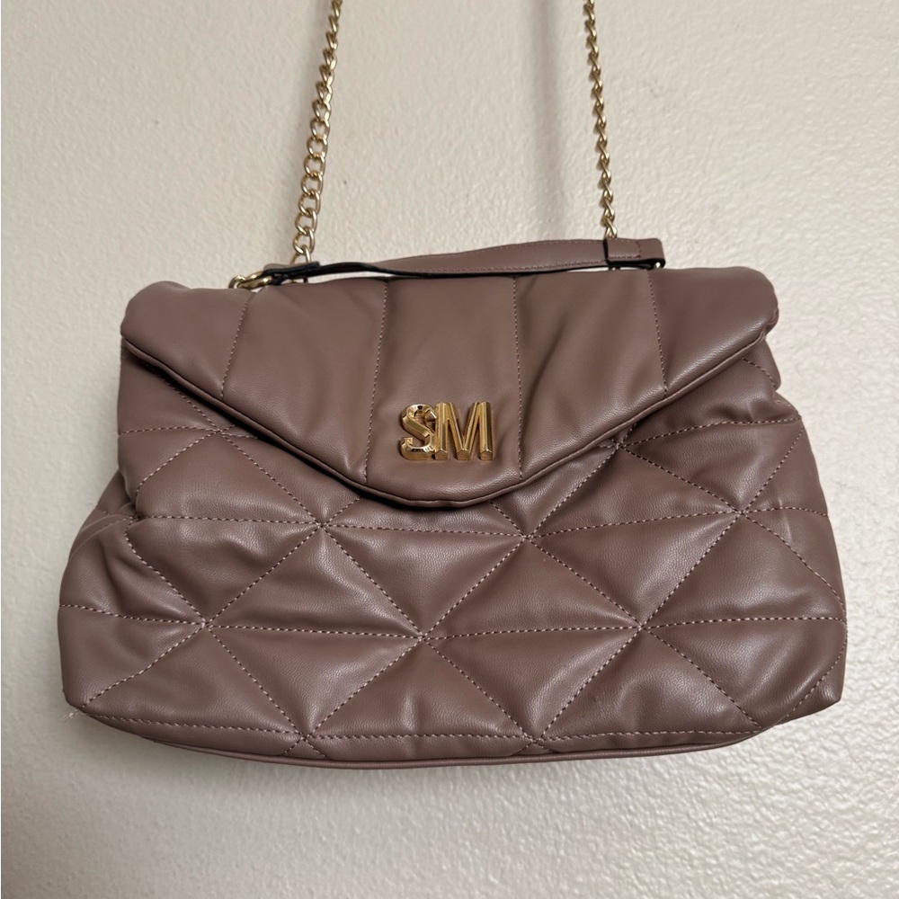 Quilted Tan Shoulder Bag